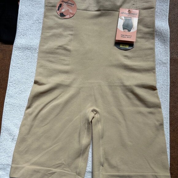 Shapermint Essentials High Wasted Shaper Shorts - Beige, Size M/L, NWT - Picture 1 of 10
